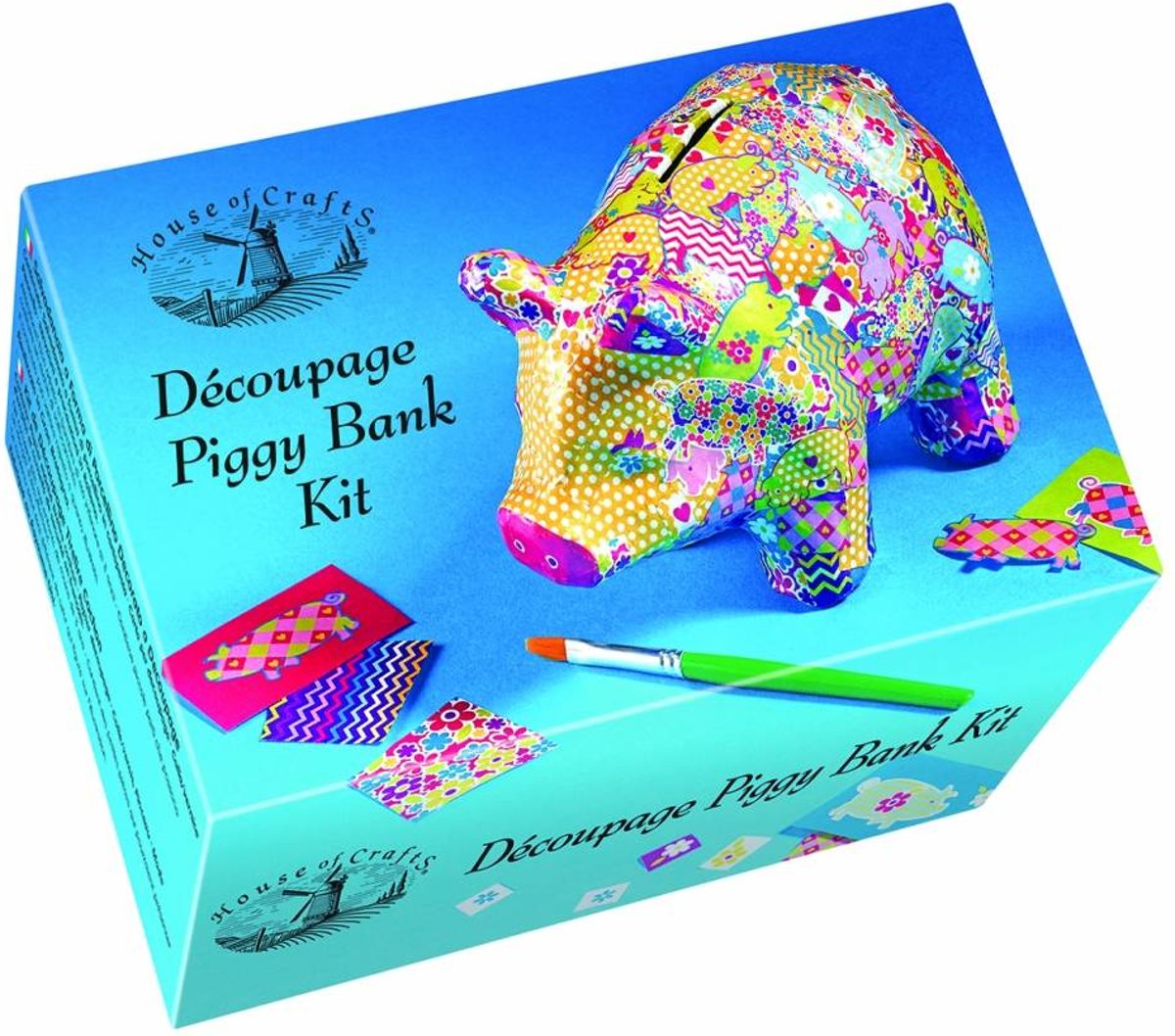 Decoupage piggy bank kit