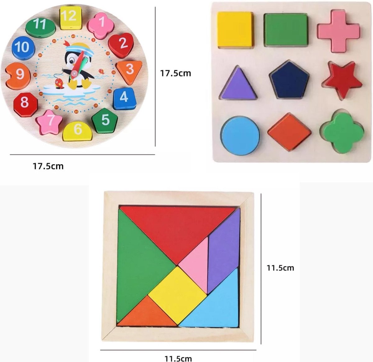 Houten puzzels (3 stuks)