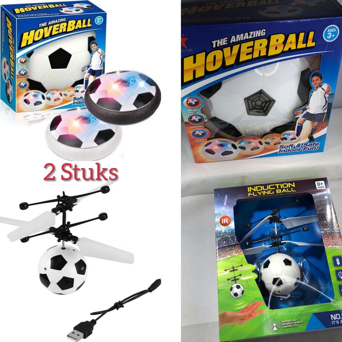 Hover Ball met LED-verlichting hoverball met geluid + Helikopter Ball flying ball heli ball   -  leuk speelgoed veel speelplezier -