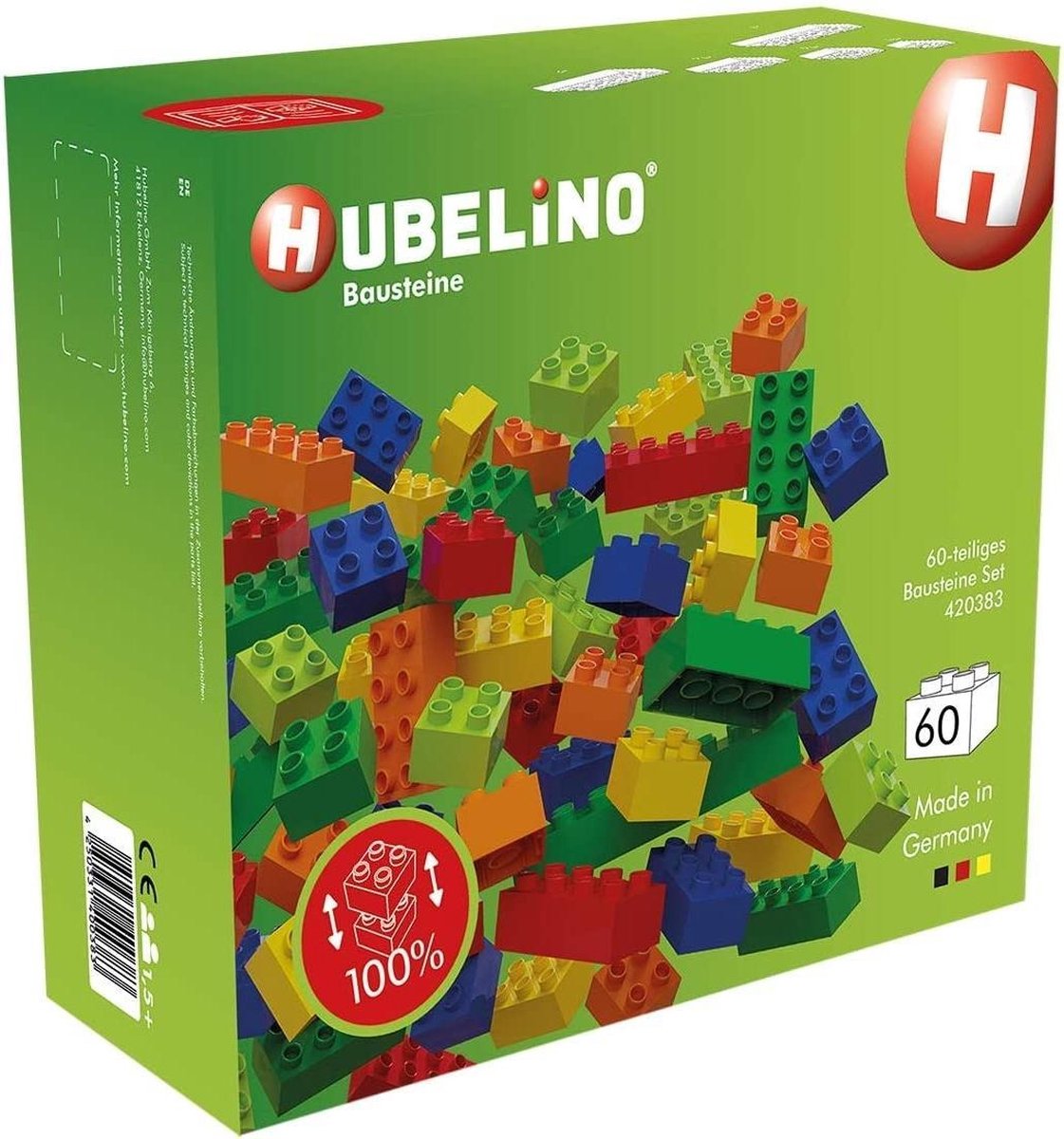 Hubelino Bouwstenenset Junior 24,5 X 9,5 Cm 60-delig