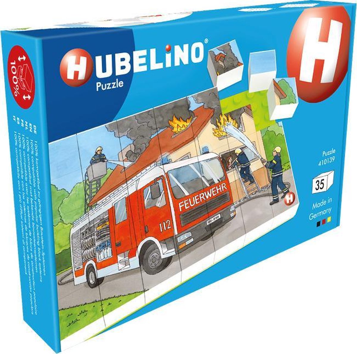 Hubelino Puzzel Brandweer Junior 26,5 X 18,2 Cm 35 Delig