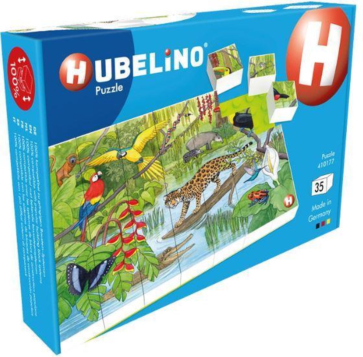 Hubelino Puzzel Regenwoud Junior 26,5 X 18,2 Cm 35 Delig