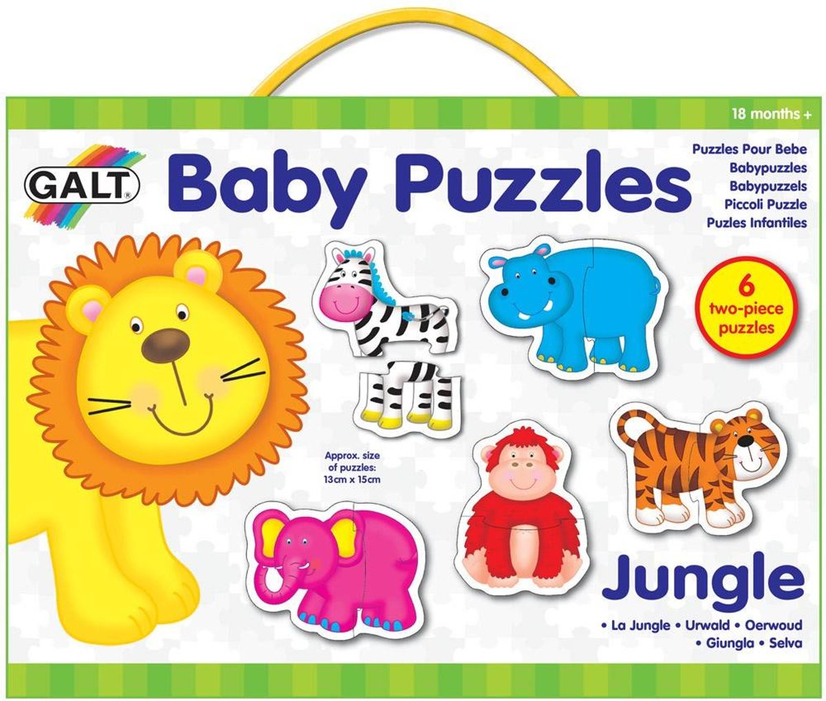 Galt 6 babypuzzels jungle in doos