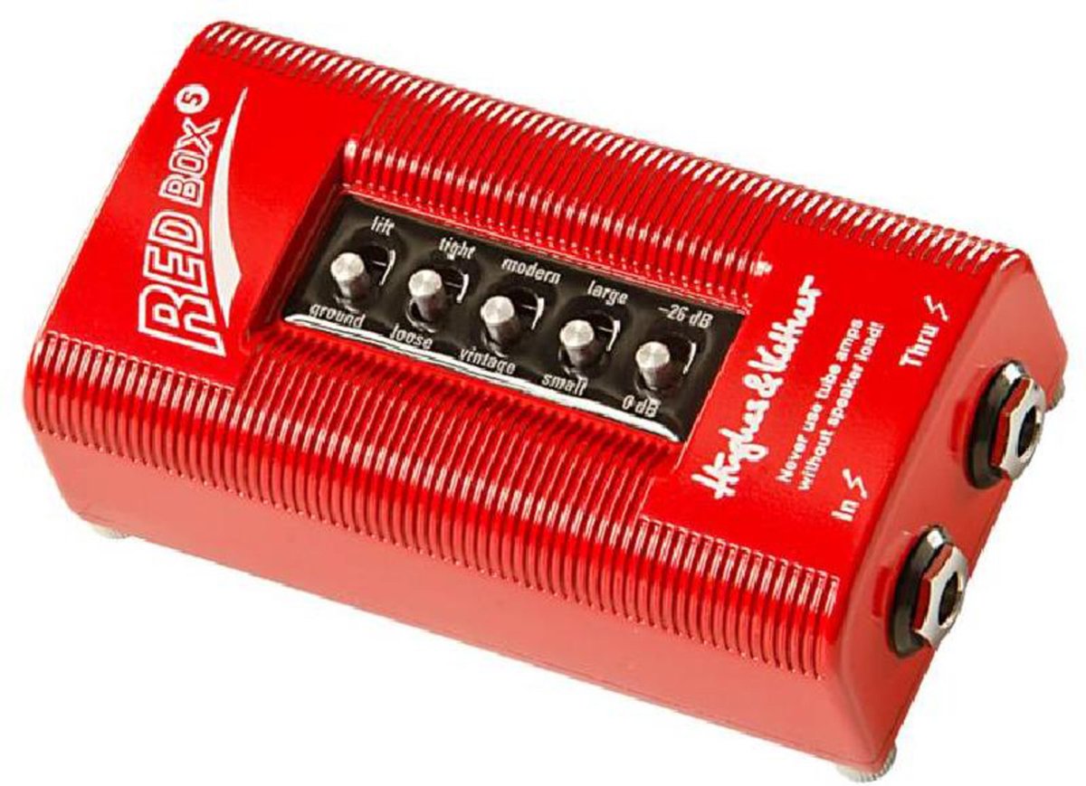 Hughes & Kettner rood Box 5  - DI Box voor gitaren