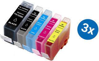 3x set merkloos inktcartridge geschikt voor Canon pgi-525 en cli-526 serie