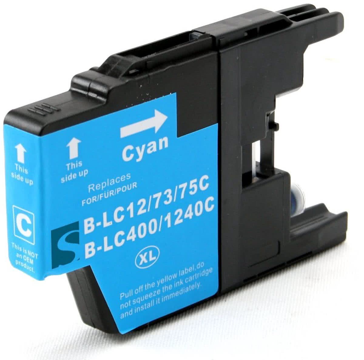 Brother LC-1240 inktcartridge / Cyaan (huismerk)