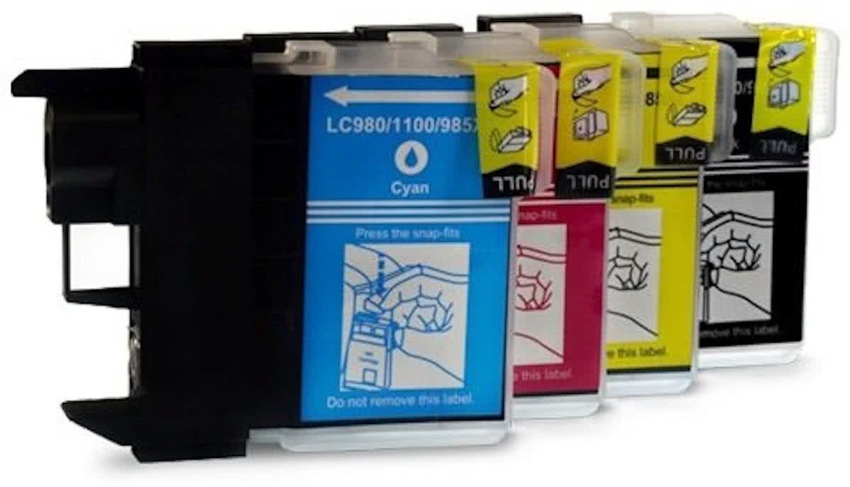 Brother LC-980 / LC-1100 inktcartrigde / Multipack (huismerk)