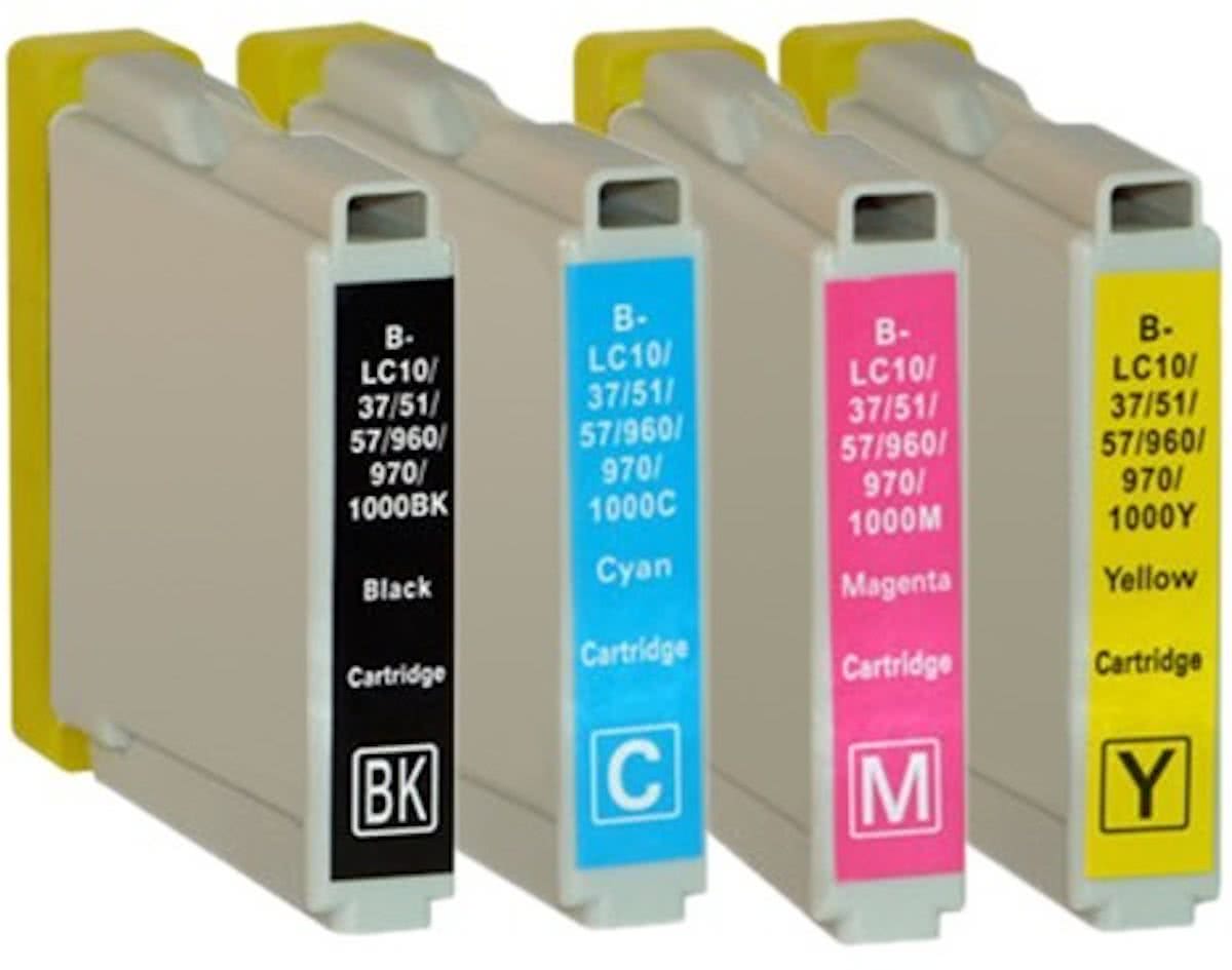 Brother LC1000/970 MediaHolland Compatible inktpatronen set van 4 stuks