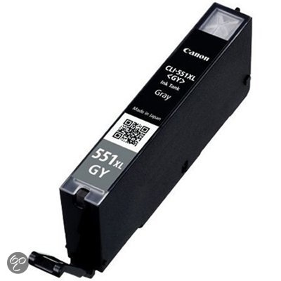 Canon CLI-551GY XL / 6447B001 inktcartridge grijs met chip (compatible)