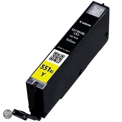 Canon CLI-551Y XL / 6446B001 inktcartridge geel met chip (compatible)