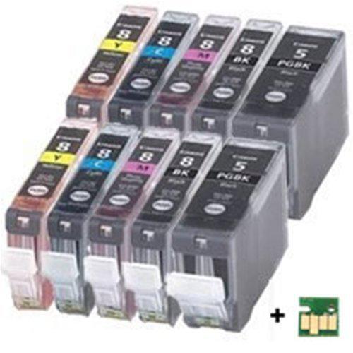 Canon CLI-8 / PGI-5 cartridge voordeelset 10 stuks met chip (compatible)