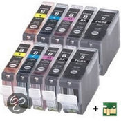 Canon CLI-8 / PGI-5 voordeelset 10 stuks met chip (compatible)