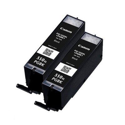 Canon PGI-550BK XL / 6431B001 cartridge multipack 2 stuks met chip (compatible)