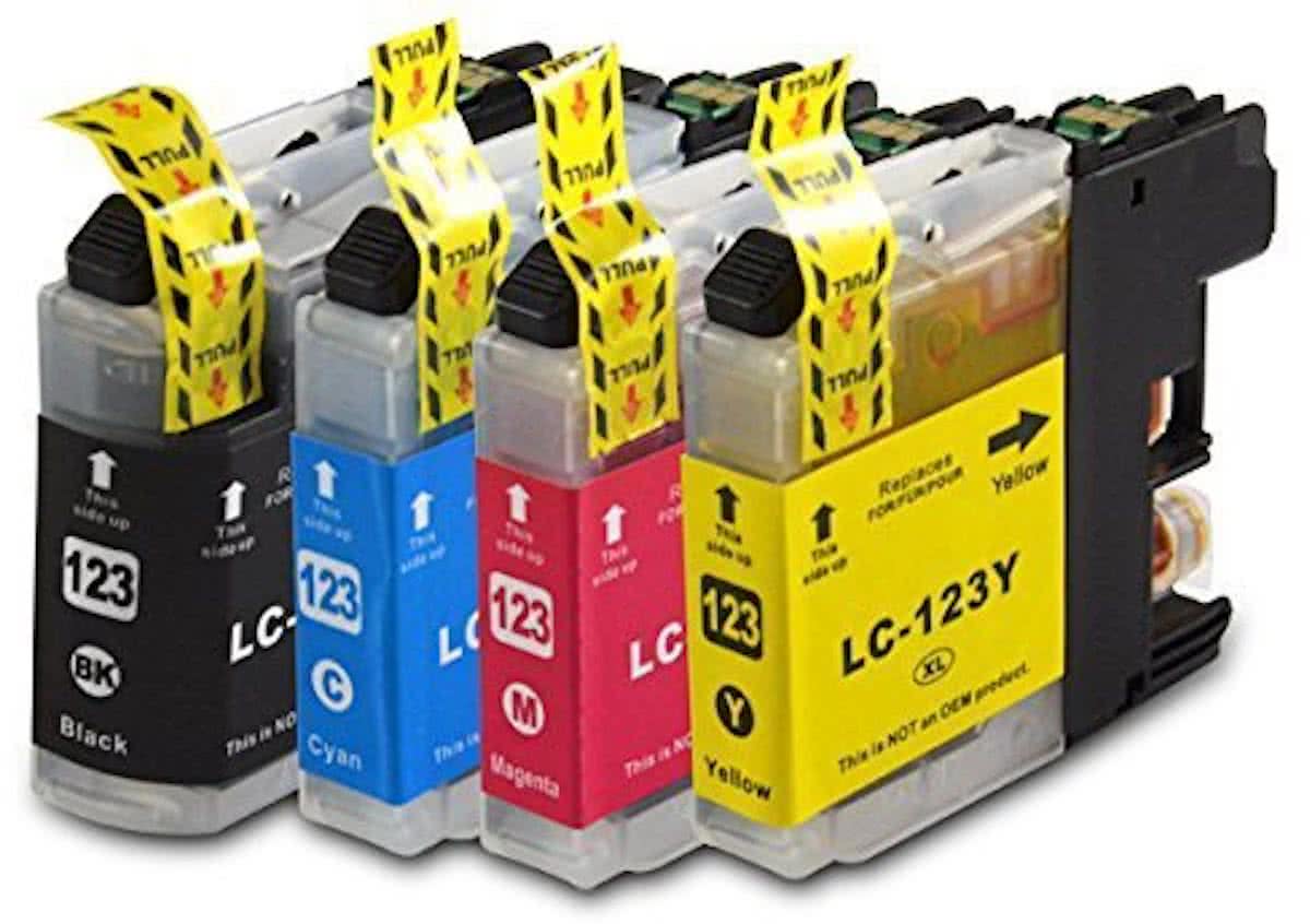 Compatible voor Brother LC123 InktBV  Inktcartridge-set 4pak