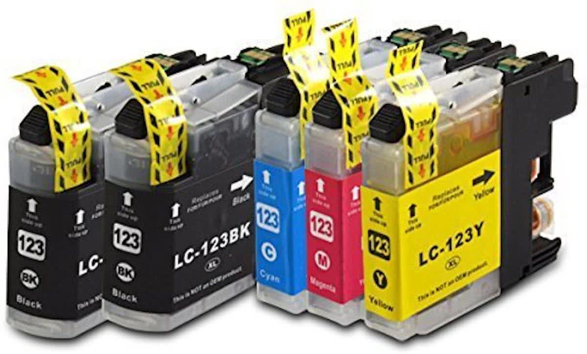 Compatible voor Brother LC123 InktBV  Inktcartridge-set 5pak