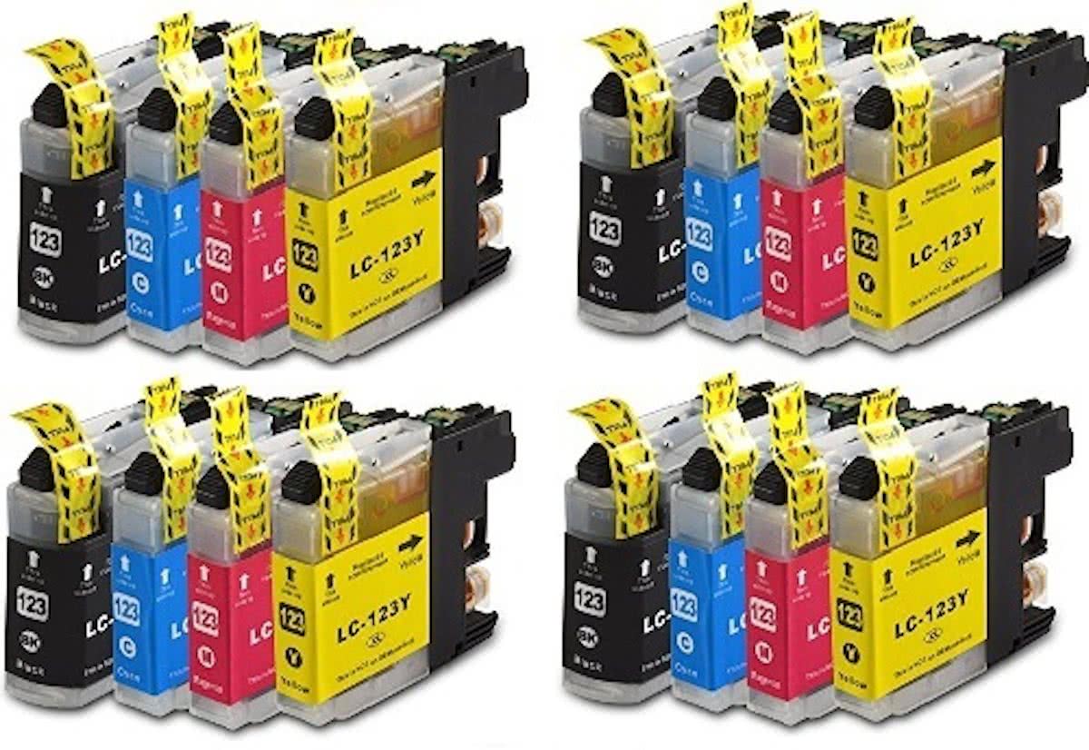 Compatible voor Brother LC123 Inktcartridge-set 16pak