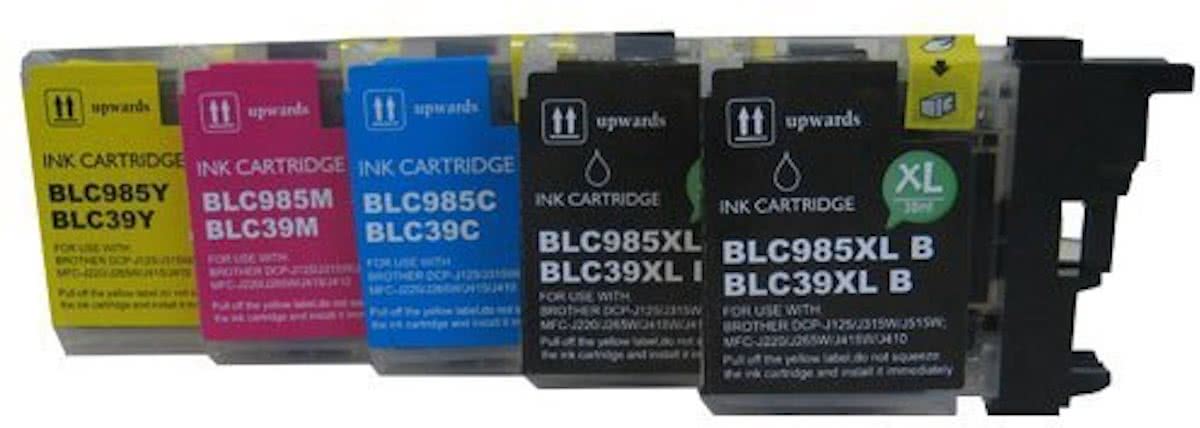 Compatible voor Brother LC980/ LC985/ LC1100/ LC39 InktBV® Inktcartridge-set 5pak