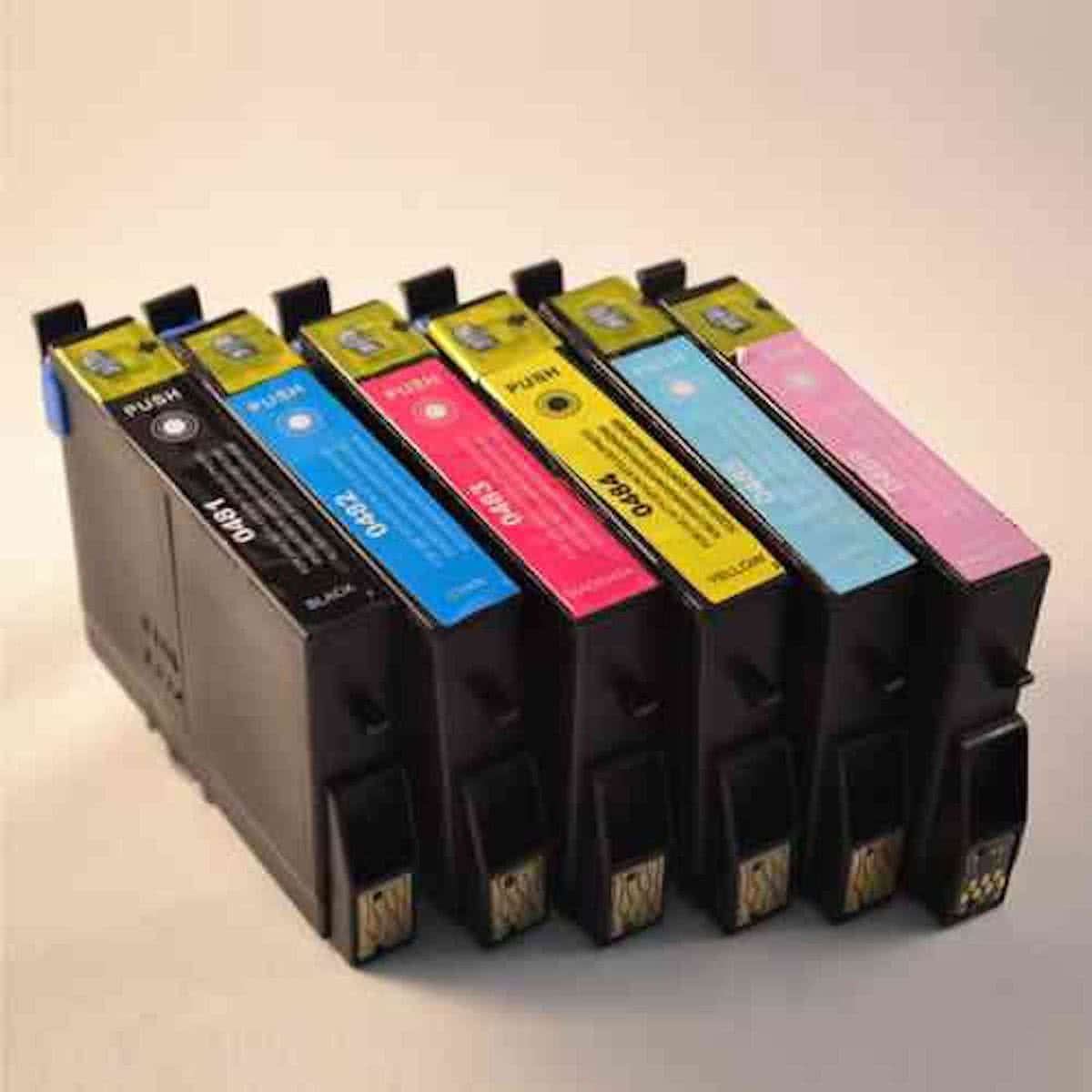 Epson T0481+T0482+T0483+T0484+T0485+T0485+T0486 inktcartridge (met chip) Multipack (huismerk)