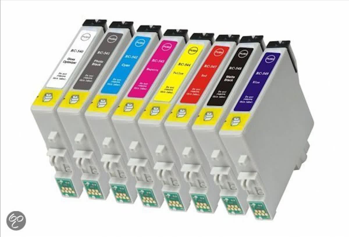 Epson T0540+T0541+T0542+T0543T+0544+T0547+T0548+T0549 inktcartrigdes (met chip) / Multipack (huismerk)