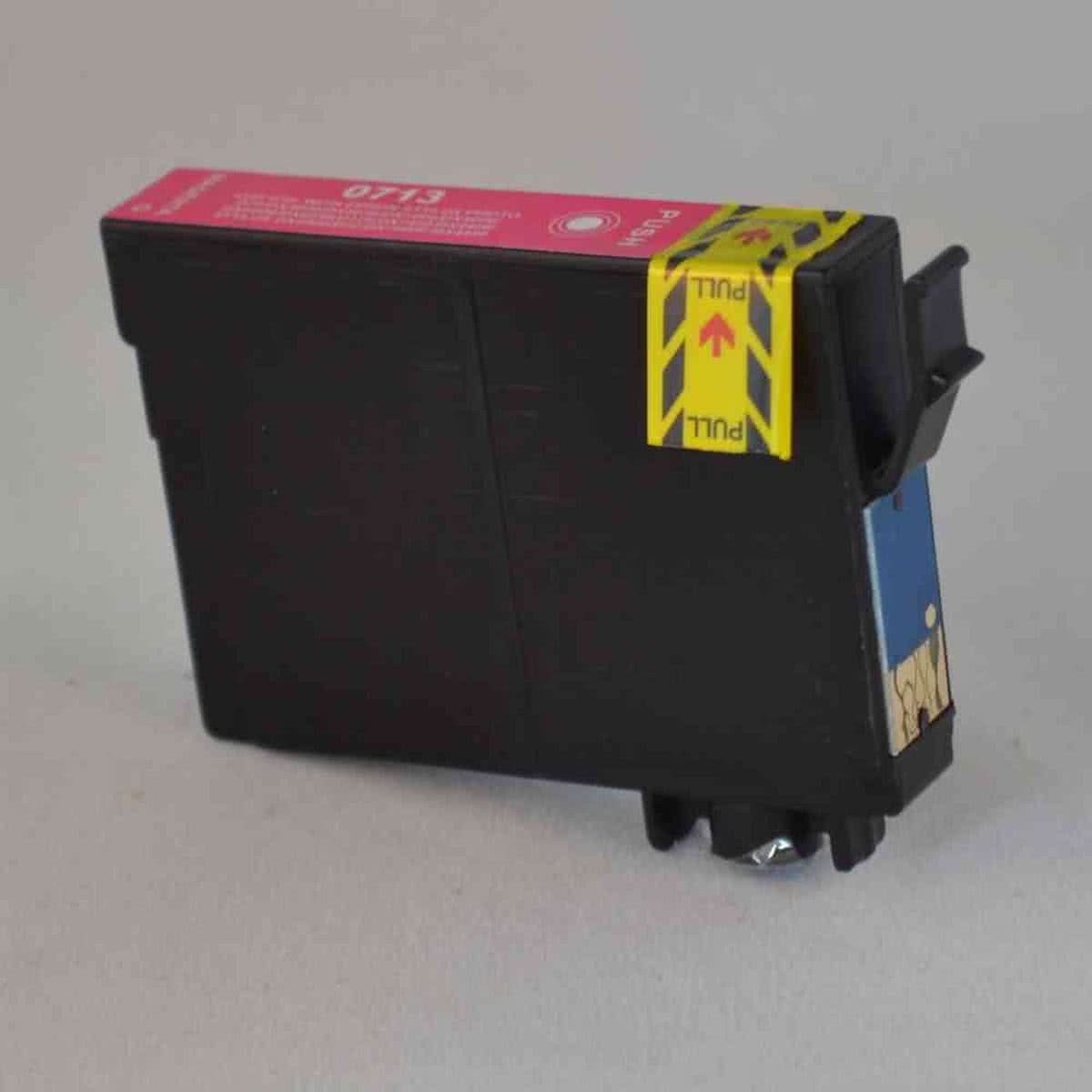 Epson T0713 inktcartridge (met chip) / Magenta (huismerk)