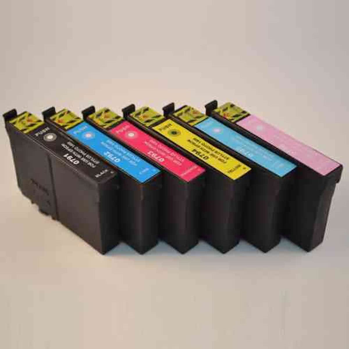 Epson T0791 t/m T0796 inktcartridge (met chip) / Multipack (huismerk)