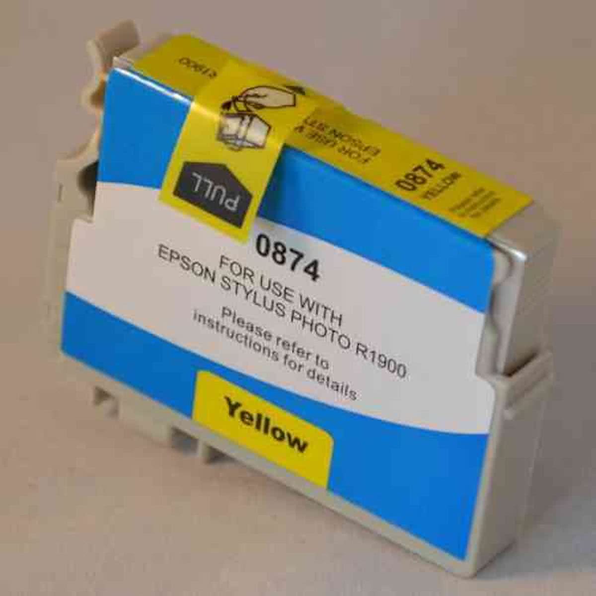 Epson T0874 - inktcartridge (met chip) / Geel (huismerk)