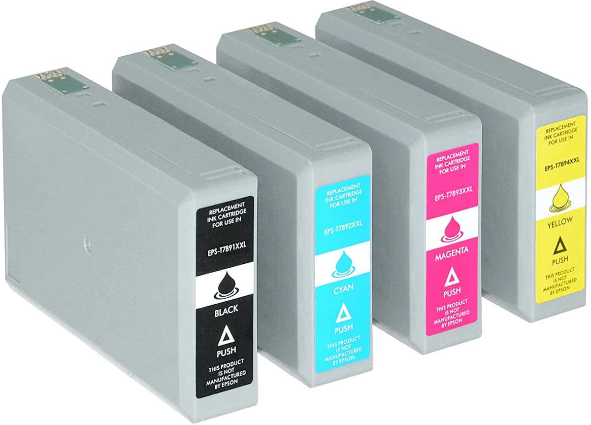 Epson T7891+T7892+T7893+T7894 XXL  inktcartrigde (met chip) / Multipack (4-stuks) (huismerk)