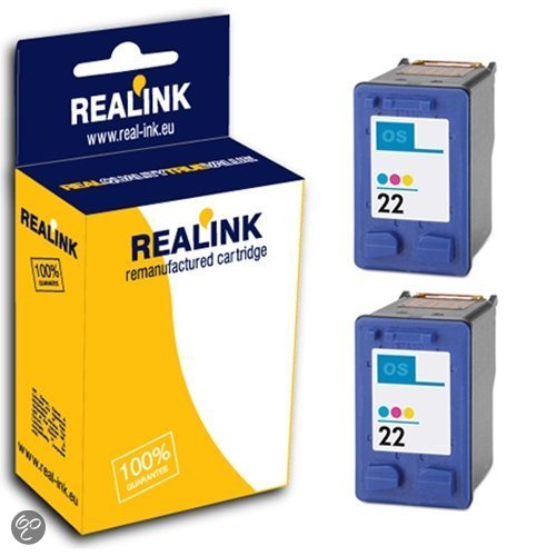 HP 22XL / C9352CE 2x inktcartridge kleur (compatible)