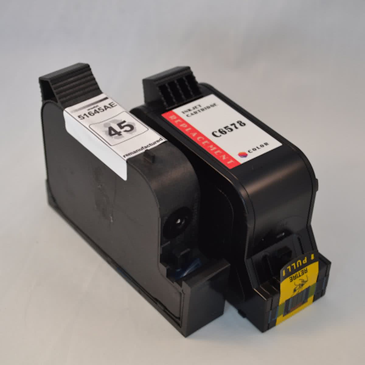 HP 45 + HP 78 inktcartridge (met chip) / Zwart + Kleur (huismerk)