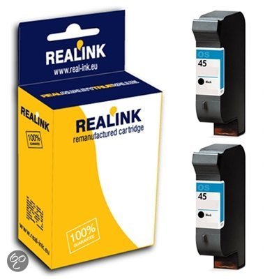 HP 45 / 51645AE inktcartridge dubbelpak zwart (huismerk)