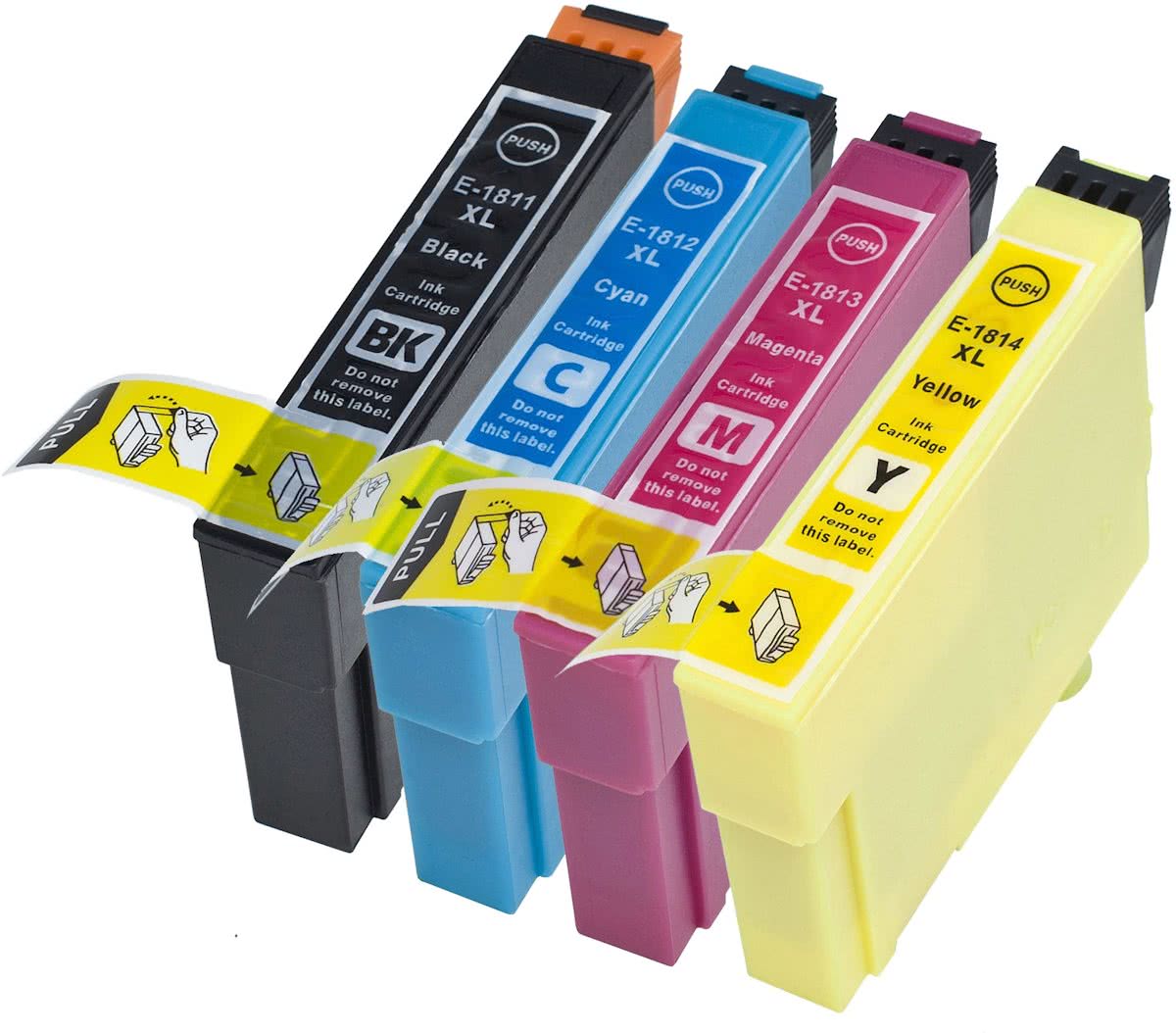 Huismerk Epson 18XL inktcartridge, set van 4 stuks. Zwart / Cyaan / Magenta / Geel / Hoge Capaciteit