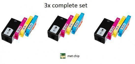 Inktmedia  huismerk - Inktcartridge - Alternatief voor de HP 920XL inktmedia huismerk Inktcartridge 3x complete set BK, C, M, Y Cartridge