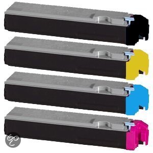 Kyocera set TK-520 compatible toners, zwart, cyaan, magenta, geel