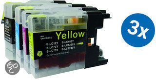 Merkloos - Inktcartridge / Alternatief voor Brother LC 1240XL inktcartridge  3 sets Cartridge / Multipack