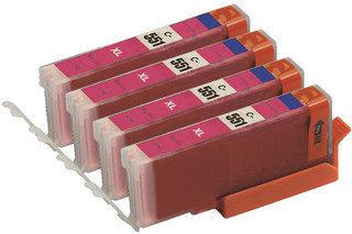 Merkloos - Inktcartridge / Alternatief voor Canon CLI 551 Magenta XL Fourpack (6445B001) 4x 12 ml Cartridge