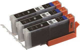 Merkloos - Inktcartridge / Alternatief voor Canon CLI 551 PBK XL inktcartridge zwart 12 ml 3 stuks Cartridge