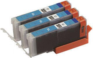 Merkloos - Inktcartridge / Alternatief voor Canon ClI 551 C XL inktcartridge blauw 12 ml 3 stuks Cartridge