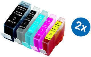 Merkloos - Inktcartridge / Alternatief voor Canon PGI-5 CLI-8 inktcartridge  2 sets Cartridge / Multipack