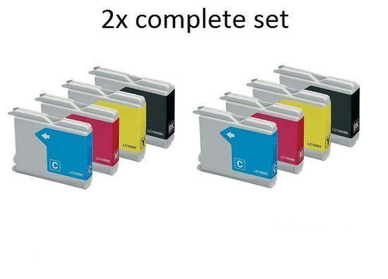 Merkloos   Inktcartridge / Alternatief voor de Brother LC-1000 2x multipack