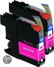 Merkloos - Inktcartridge / Alternatief voor de Brother LC-123 / Magenta