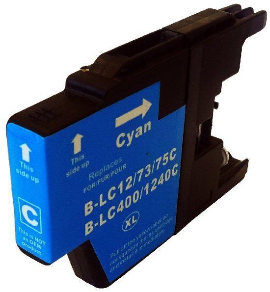 Merkloos   Inktcartridge / Alternatief voor de Brother LC-1240C inktcartridge Cyaan inktmedia huismerk Cartridge