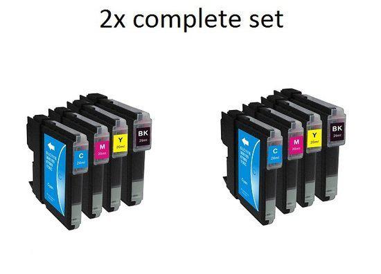 Merkloos   Inktcartridge / Alternatief voor de Brother LC-980 2x multipack