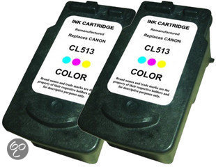 Merkloos   Inktcartridge / Alternatief voor de Canon CL 513 XL inktcartridge kleur 15 ml 2 stuks Cartridge