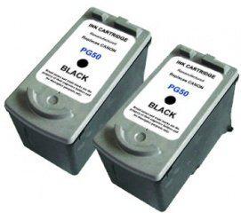 Merkloos - Inktcartridge / Alternatief voor de Canon PG 50 / Zwart / Hoge Capaciteit / 2-pack