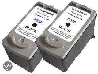 Merkloos   Inktcartridge / Alternatief voor de Canon PG 50 inktcartridge zwart 25 ml 2 stuks Cartridge