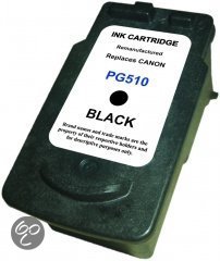 Merkloos - Inktcartridge / Alternatief voor de Canon PG 510 / Zwart / Hoge Capaciteit