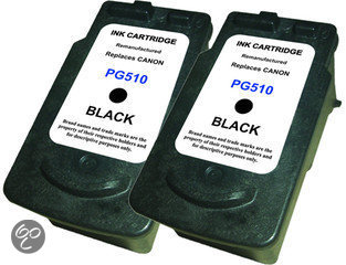 Merkloos   Inktcartridge / Alternatief voor de Canon PG 510 XL inktcartridge zwart 12 ml 2 stuks Cartridge