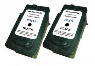 Merkloos - Inktcartridge / Alternatief voor de Canon PG 512 / Zwart / Hoge Capaciteit / 2-pack