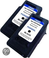 Merkloos - Inktcartridge / Alternatief voor de Canon PG-540 / Zwart / 2-pack