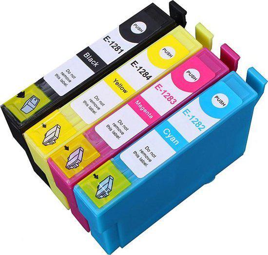 Merkloos   Inktcartridge / Alternatief voor de Compatibel Epson T1281 - T1285 Vos-serie